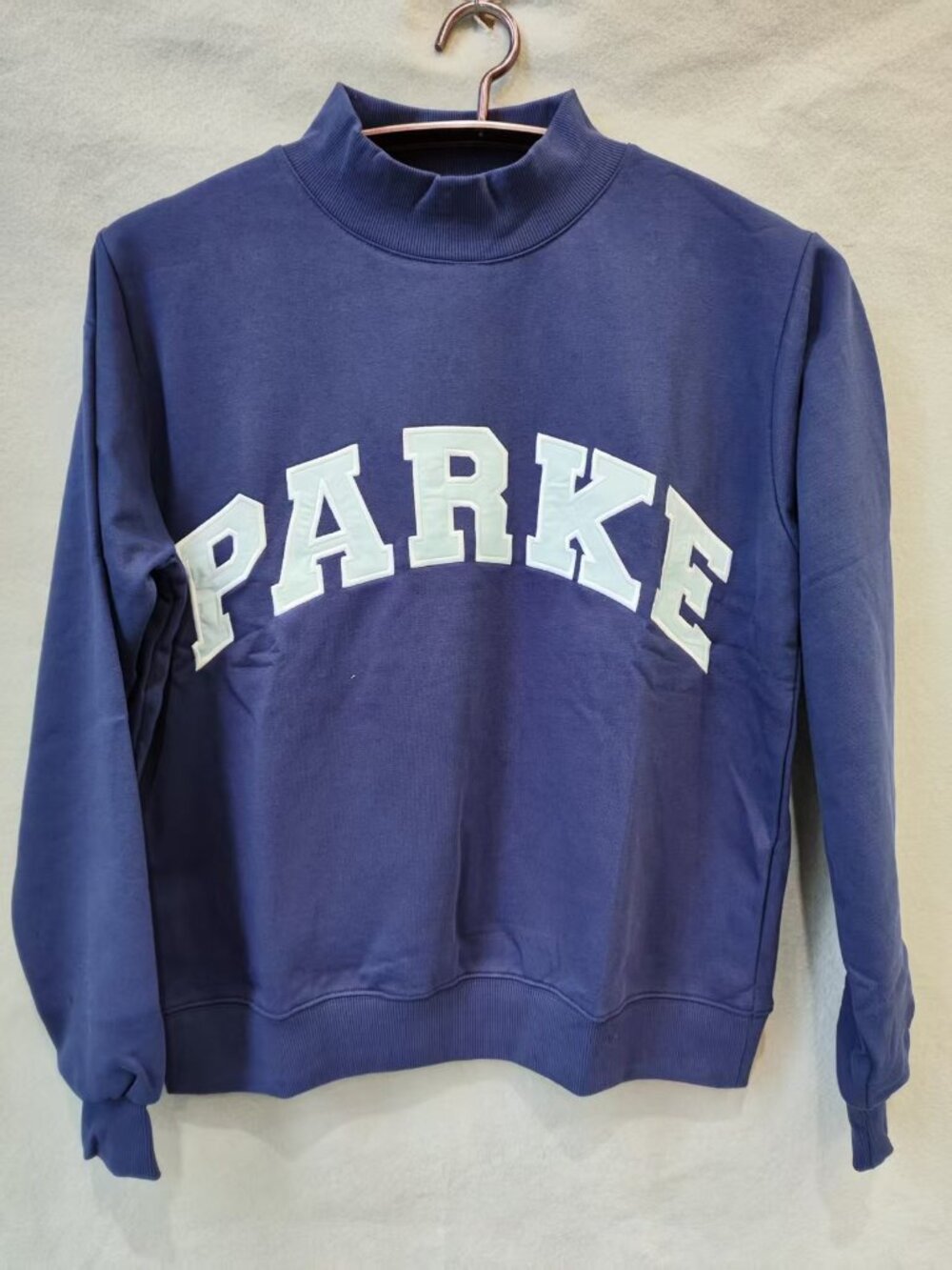 💙Size S/M PARKE Mock Neck Varsity Logo Sweatshirt